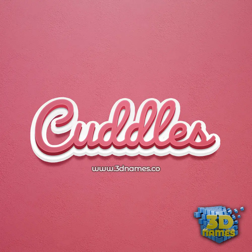 cuddles in Red Scribble style - 3D name wallpaper