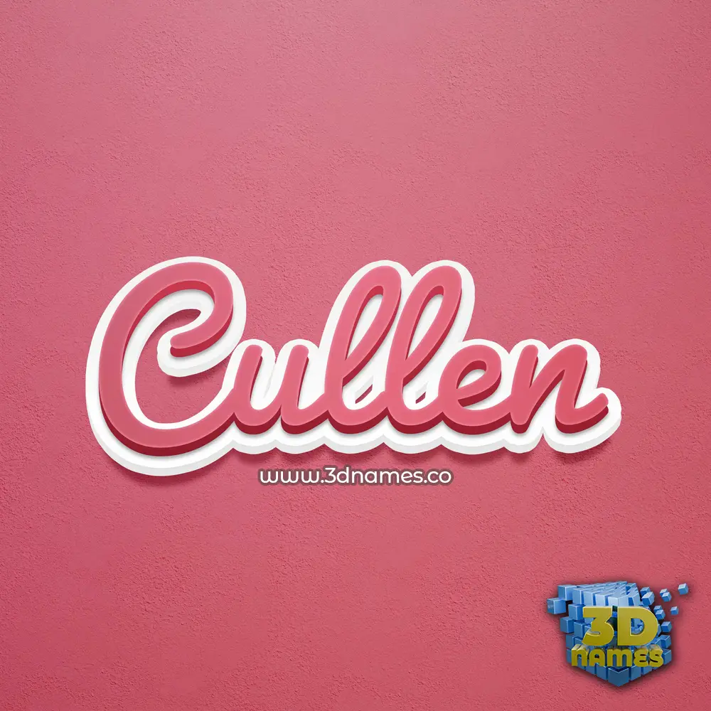 cullen in Red Scribble style - 3D name wallpaper