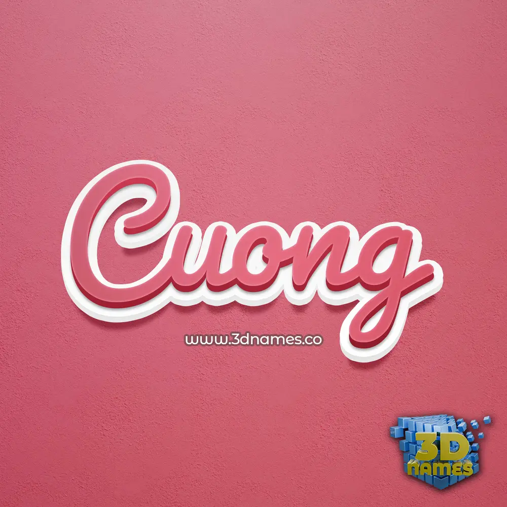 cuong in Red Scribble style - 3D name wallpaper