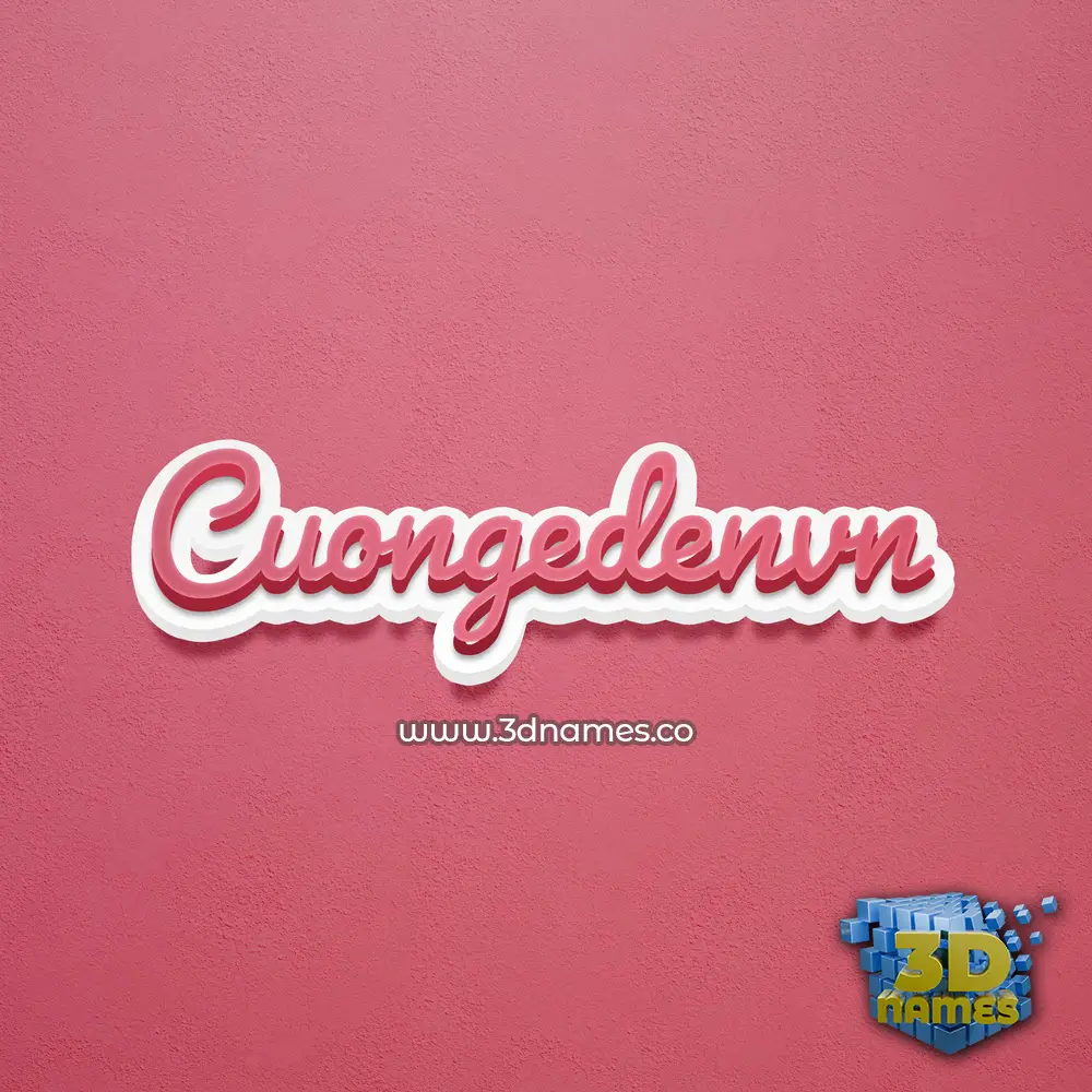 cuongedenvn in Red Scribble style - 3D name wallpaper