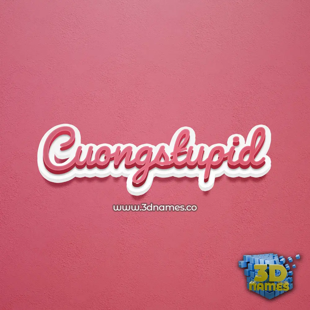 cuongstupid in Red Scribble style - 3D name wallpaper