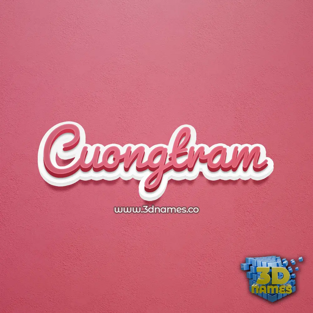 cuongtram in Red Scribble style - 3D name wallpaper