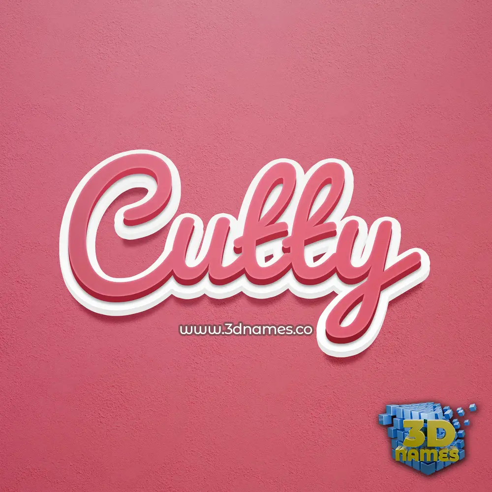 cutty in Red Scribble style - 3D name wallpaper