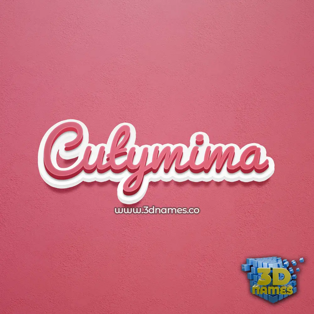 cutymima in Red Scribble style - 3D name wallpaper
