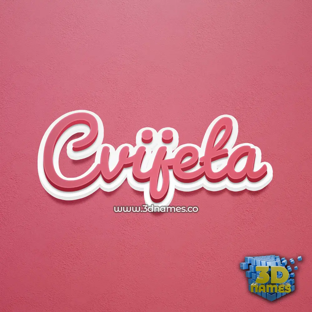 cvijeta in Red Scribble style - 3D name wallpaper