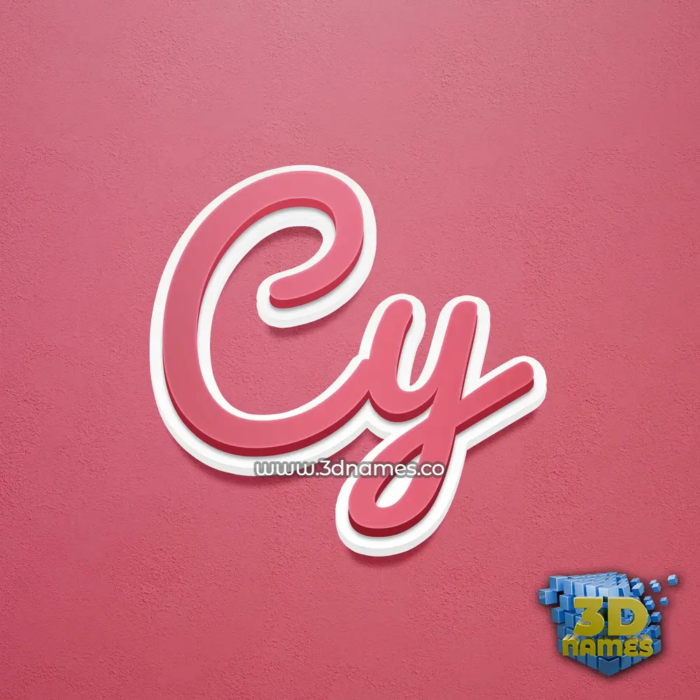 cy in Red Scribble style - 3D name wallpaper