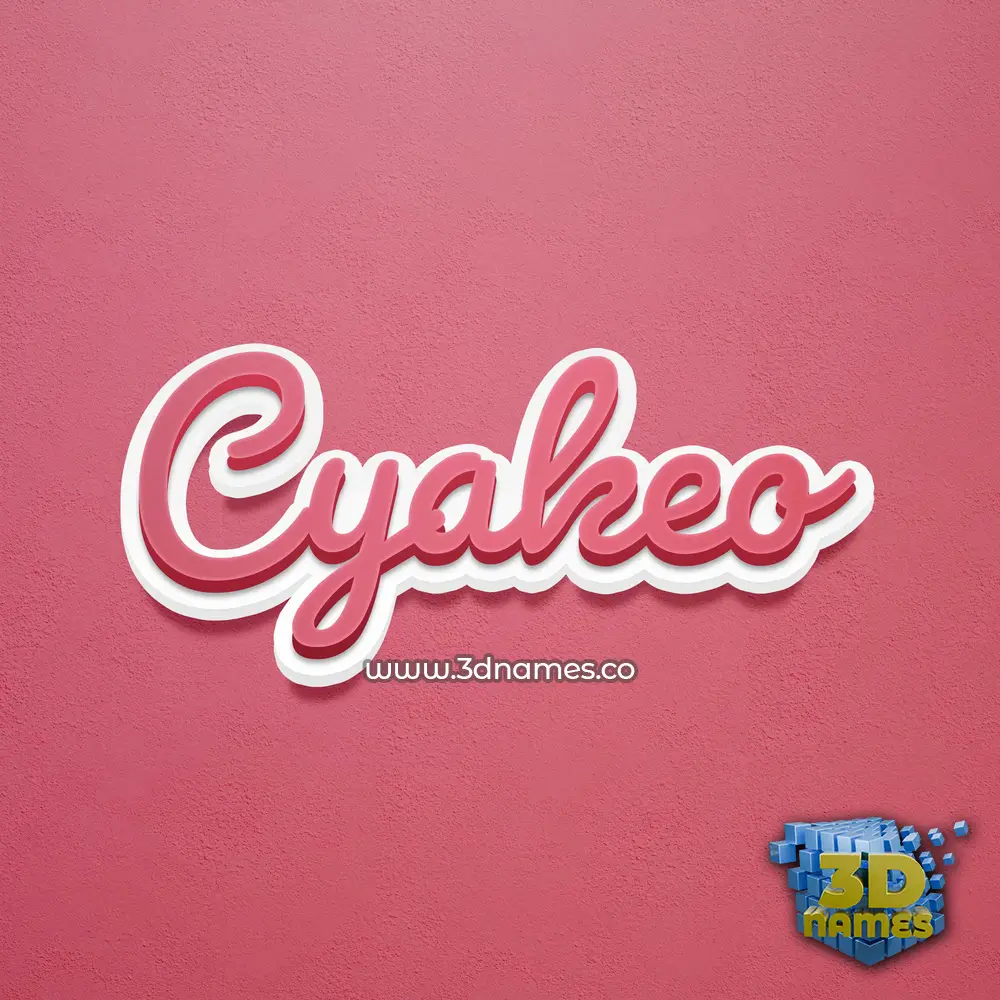cyakeo in Red Scribble style - 3D name wallpaper