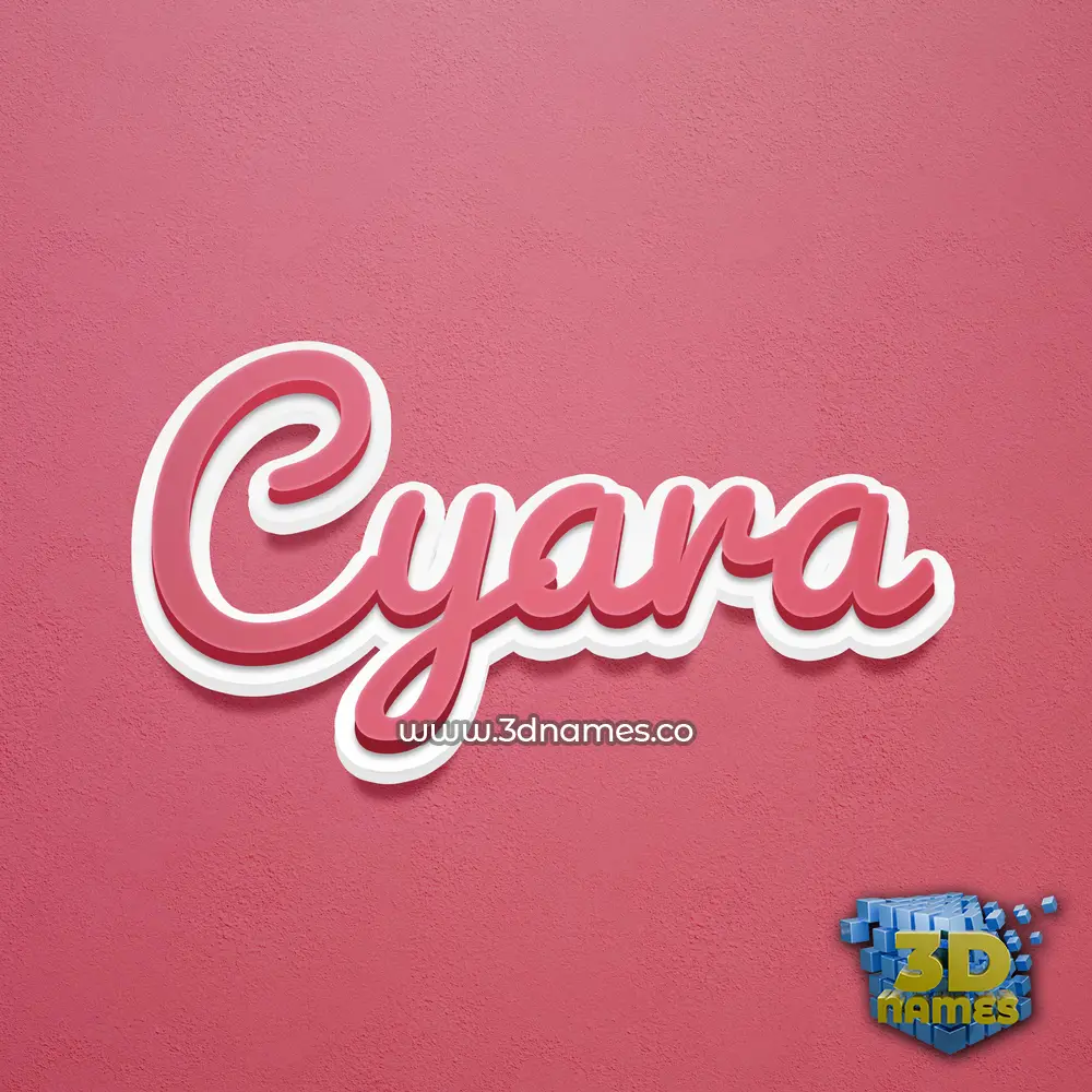 cyara in Red Scribble style - 3D name wallpaper