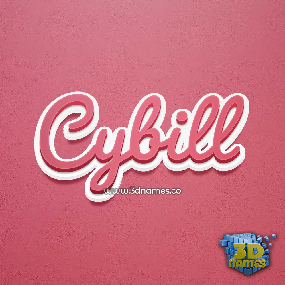 cybill in Red Scribble style - 3D name wallpaper