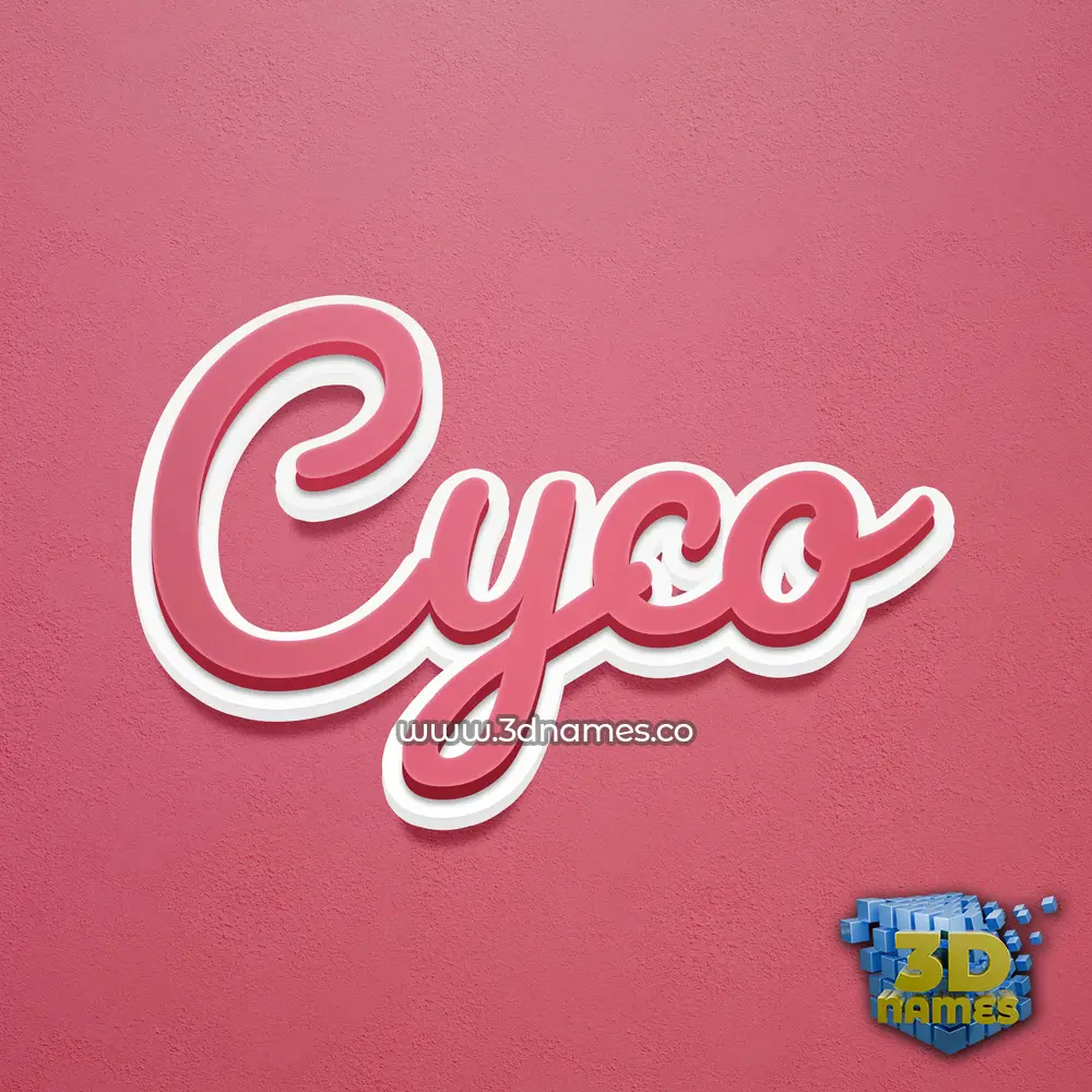 cyco in Red Scribble style - 3D name wallpaper