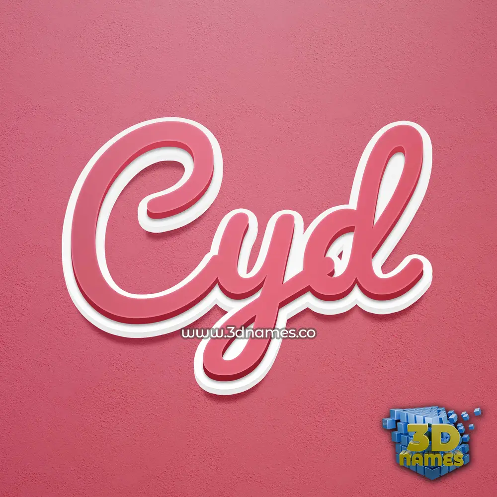 cyd in Red Scribble style - 3D name wallpaper