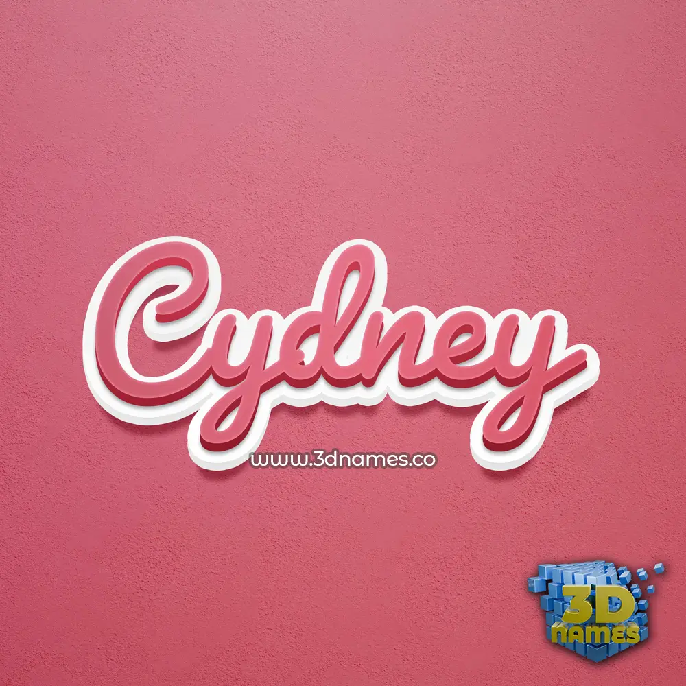 cydney in Red Scribble style - 3D name wallpaper