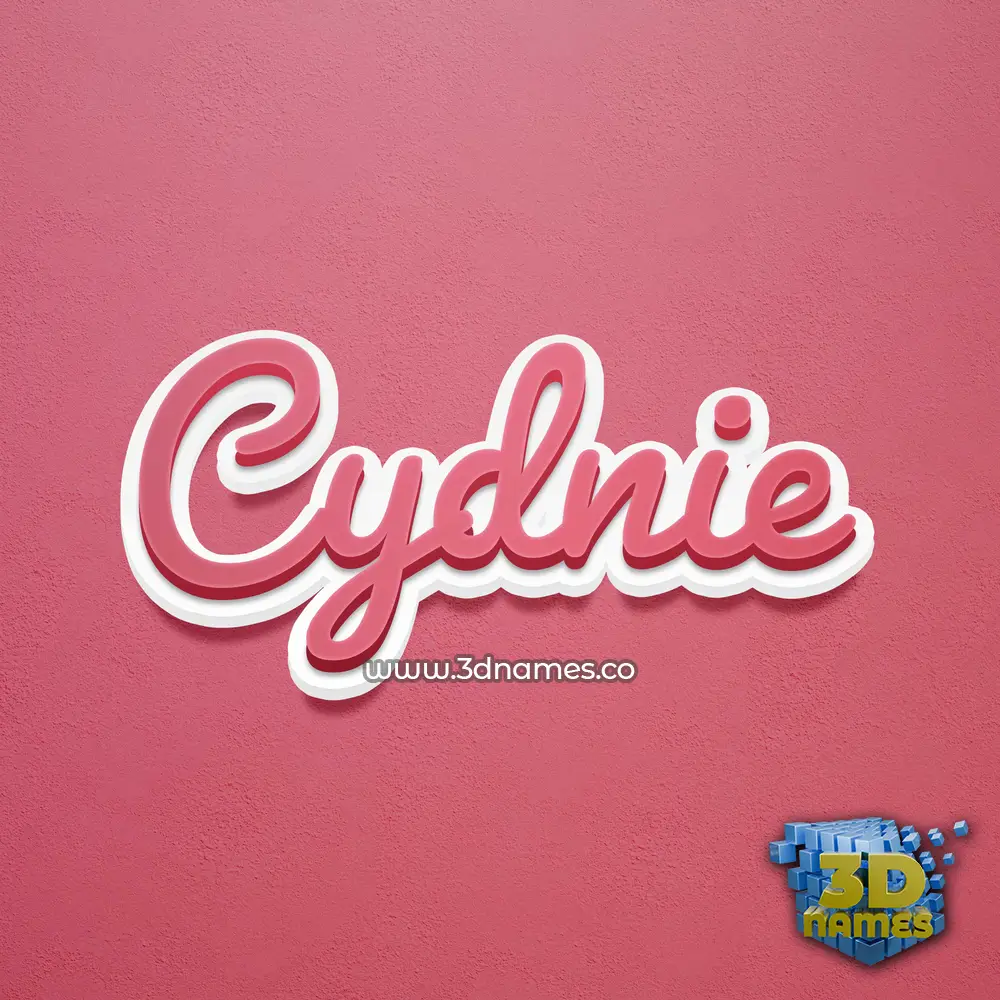 cydnie in Red Scribble style - 3D name wallpaper