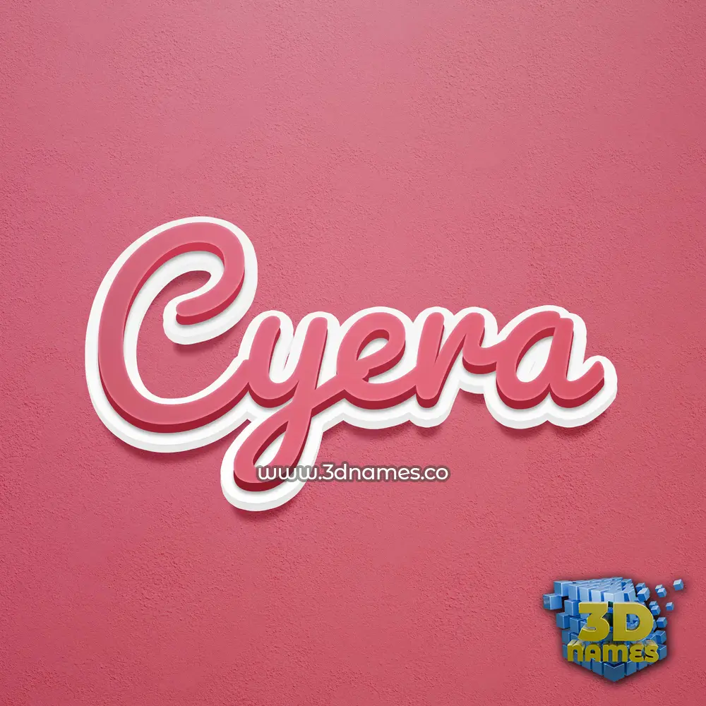 cyera in Red Scribble style - 3D name wallpaper