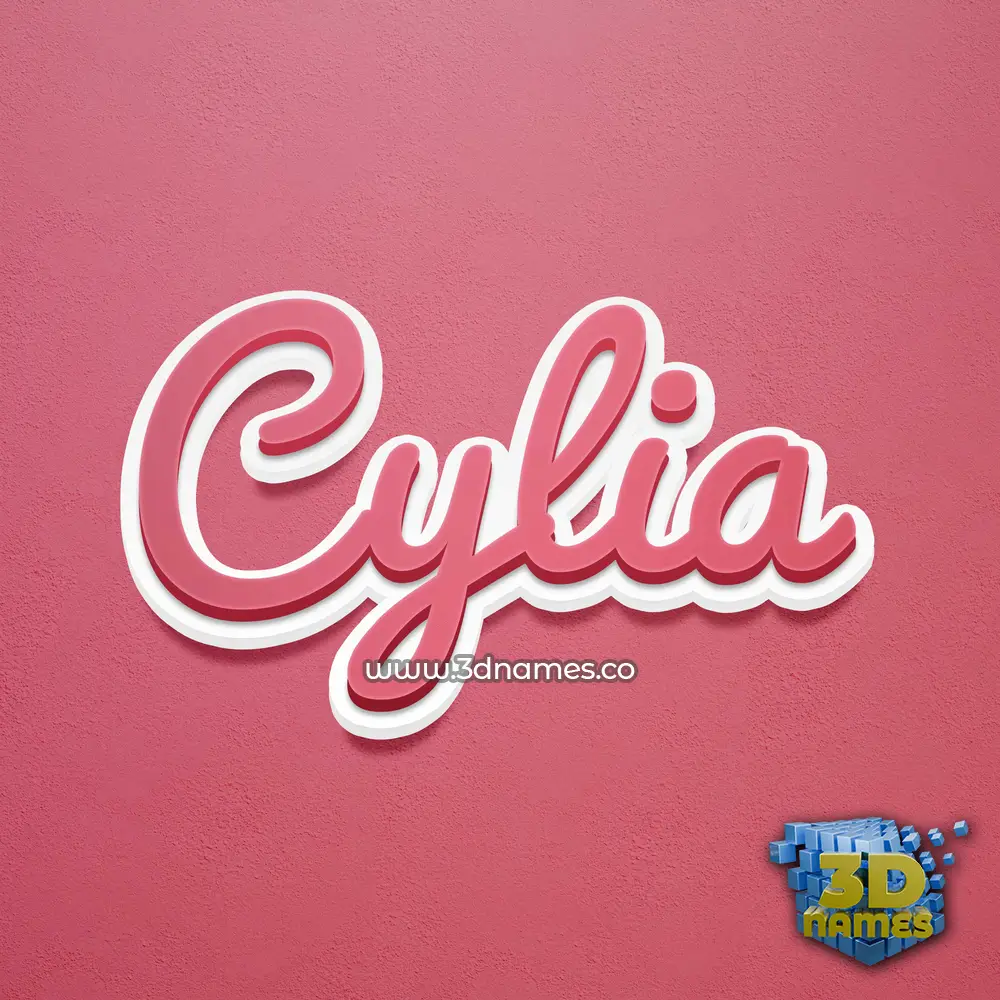 cylia in Red Scribble style - 3D name wallpaper