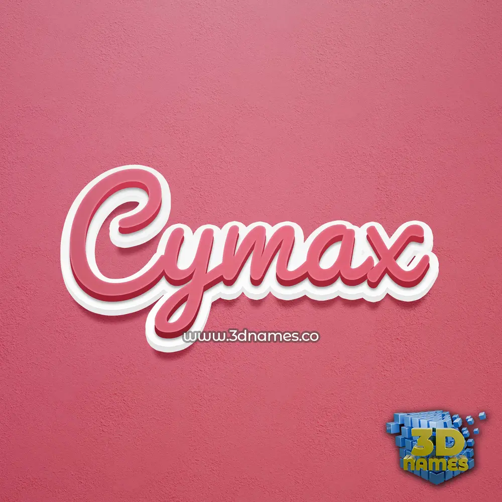 cymax in Red Scribble style - 3D name wallpaper