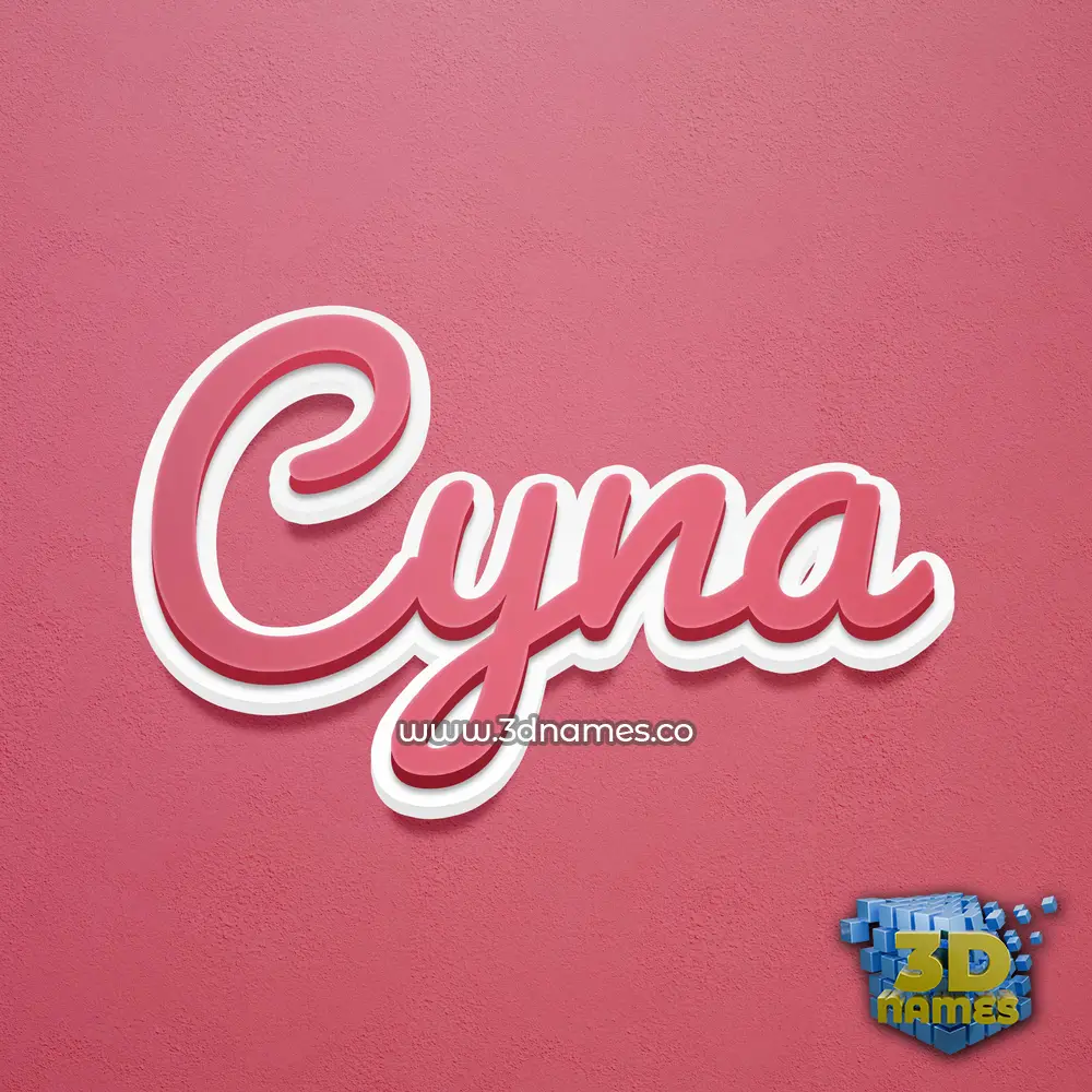 cyna in Red Scribble style - 3D name wallpaper