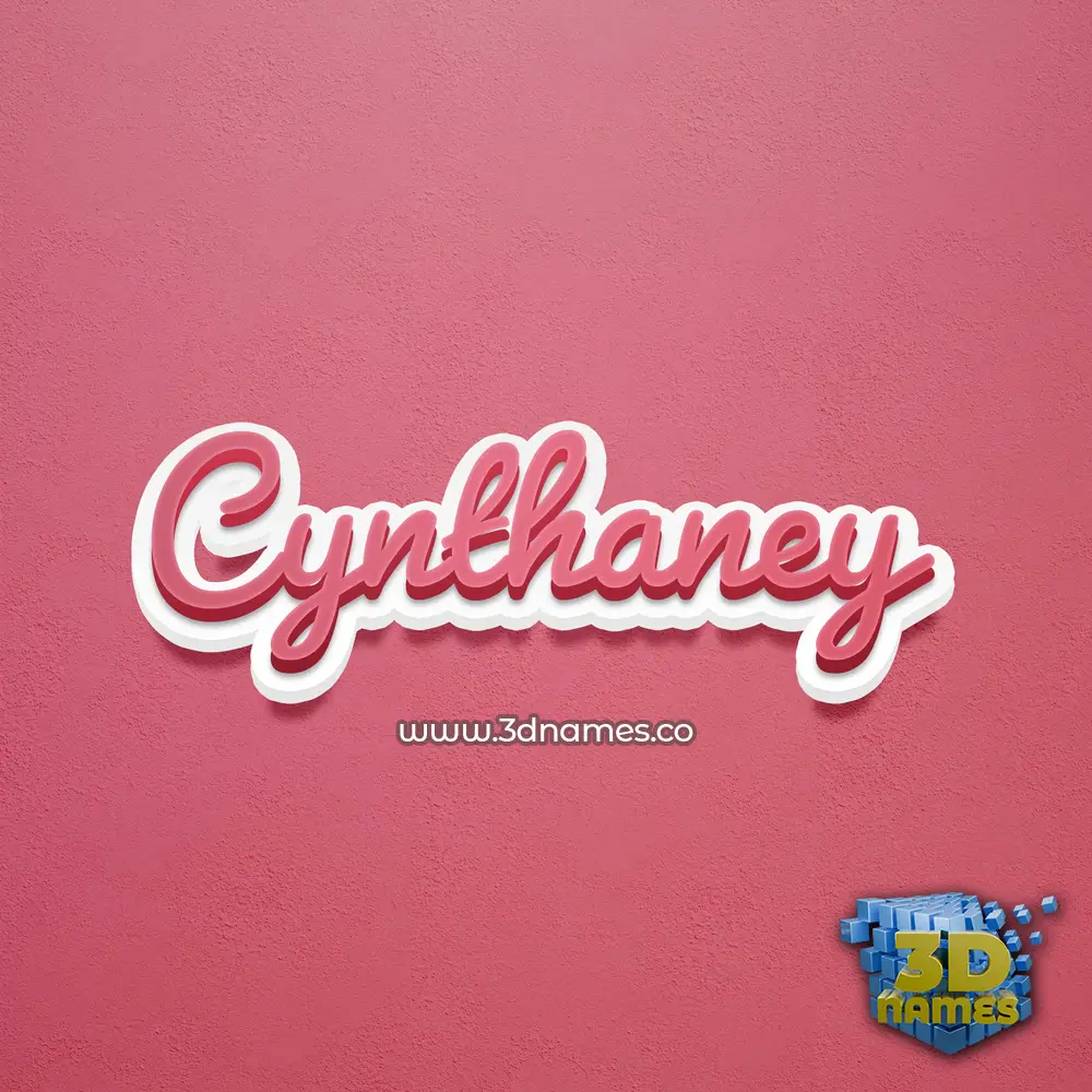 cynthaney in Red Scribble style - 3D name wallpaper