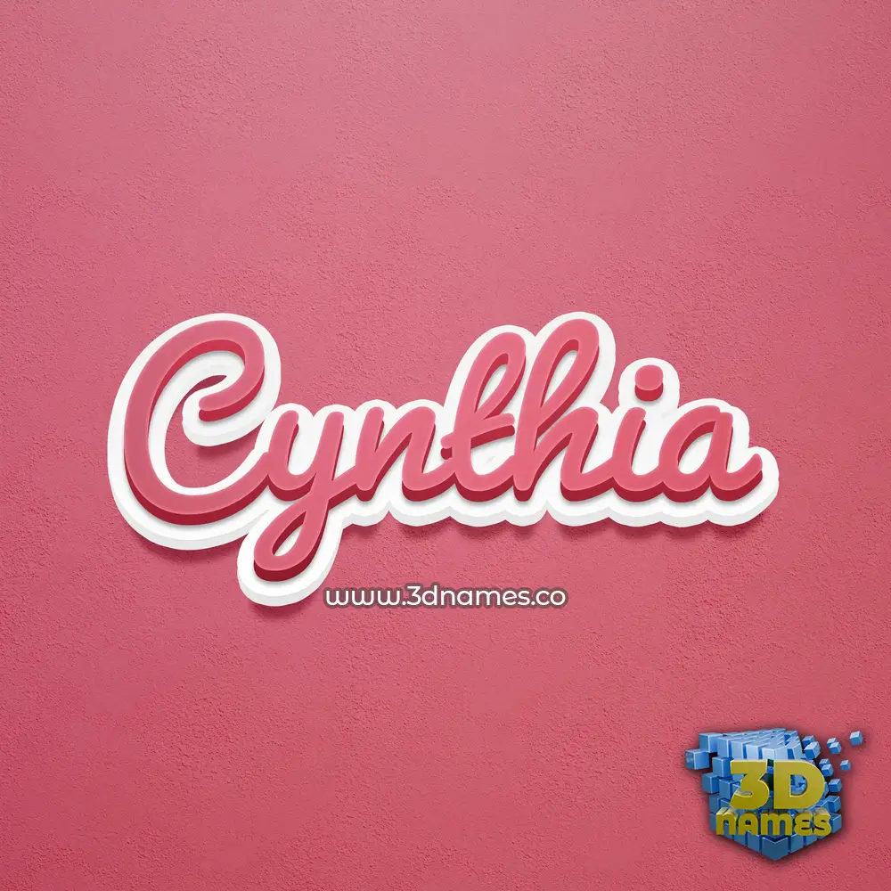 cynthia in Red Scribble style - 3D name wallpaper