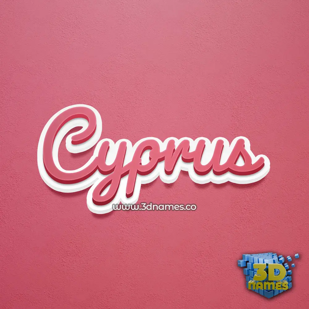 cyprus in Red Scribble style - 3D name wallpaper