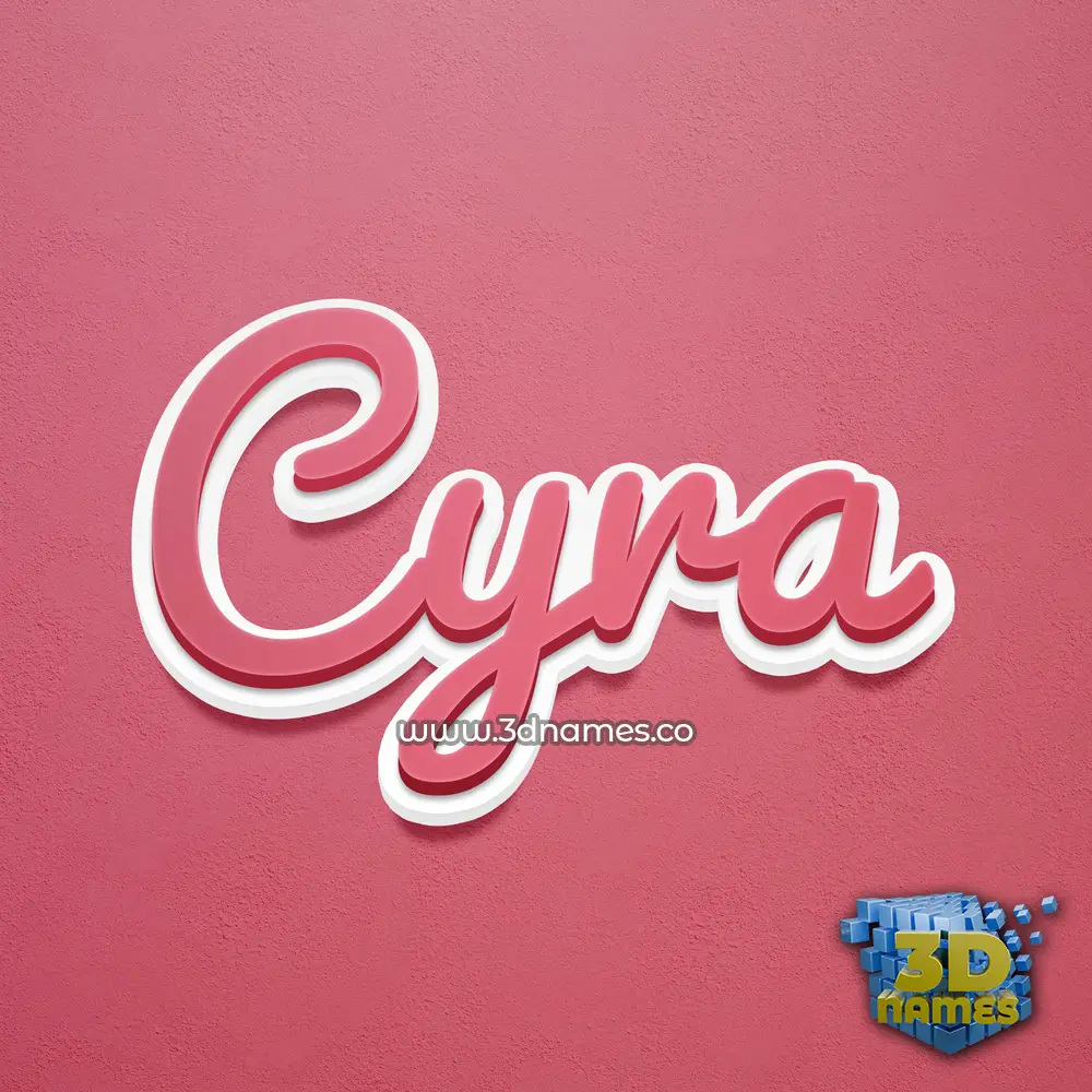 cyra in Red Scribble style - 3D name wallpaper