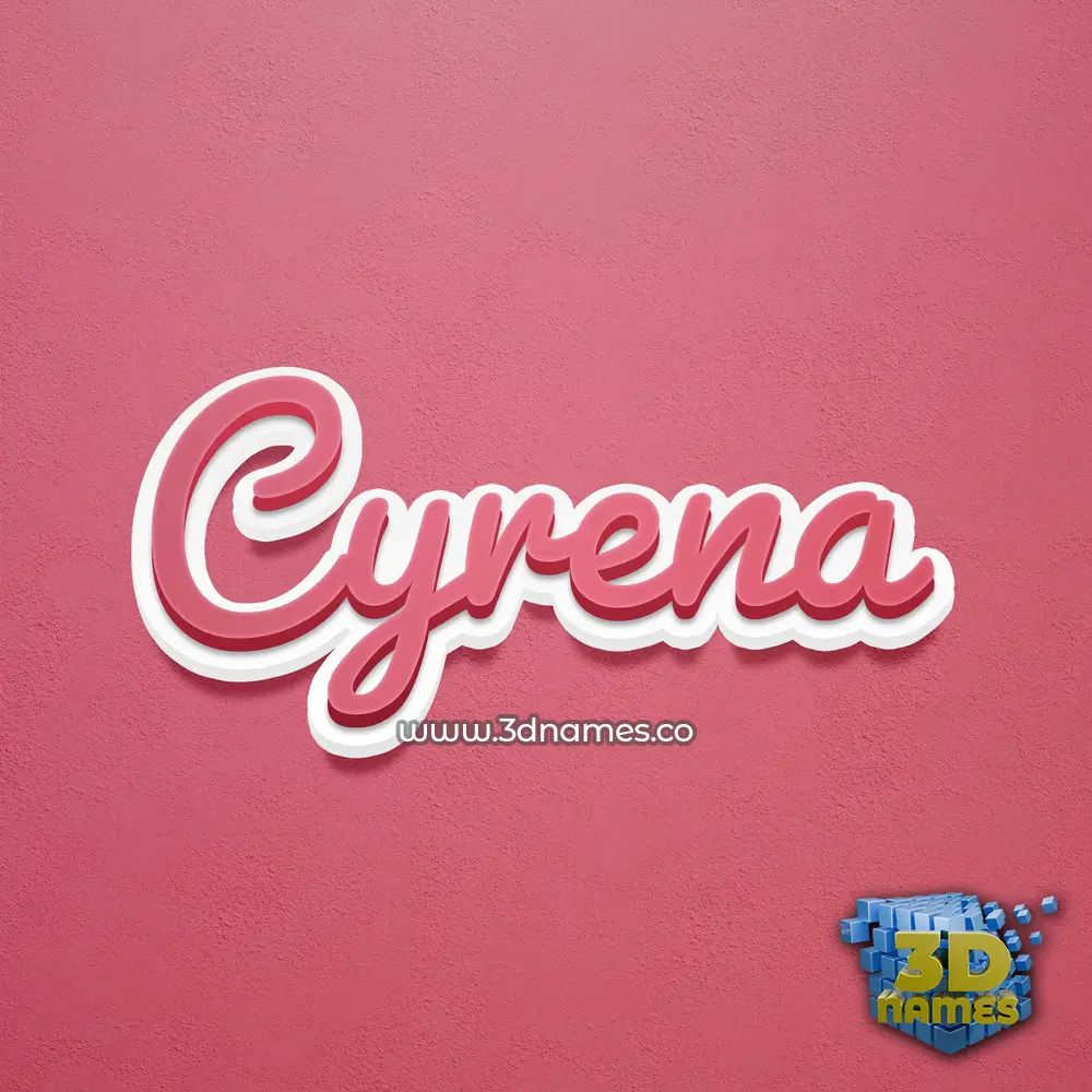 cyrena in Red Scribble style - 3D name wallpaper