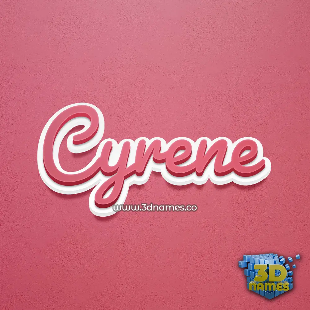 cyrene in Red Scribble style - 3D name wallpaper