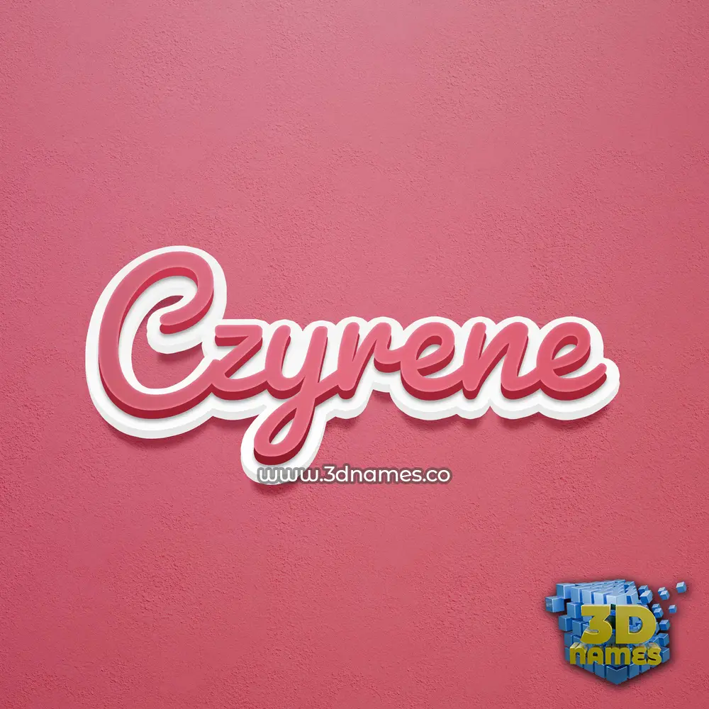 czyrene in Red Scribble style - 3D name wallpaper