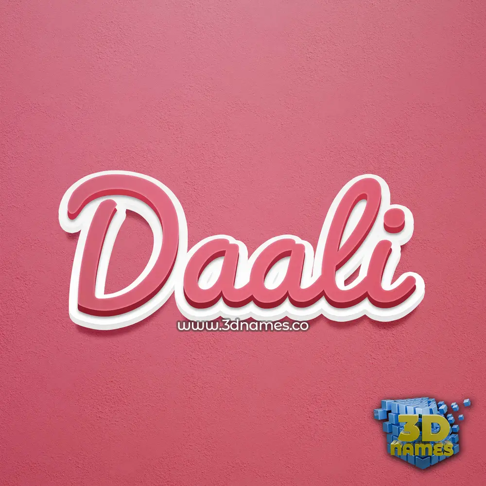 daali in Red Scribble style - 3D name wallpaper
