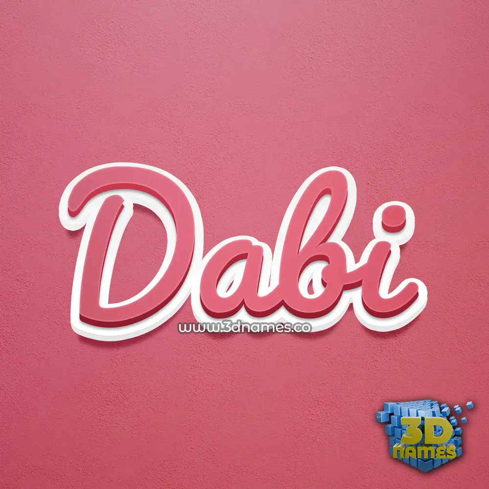 dabi in Red Scribble style - 3D name wallpaper