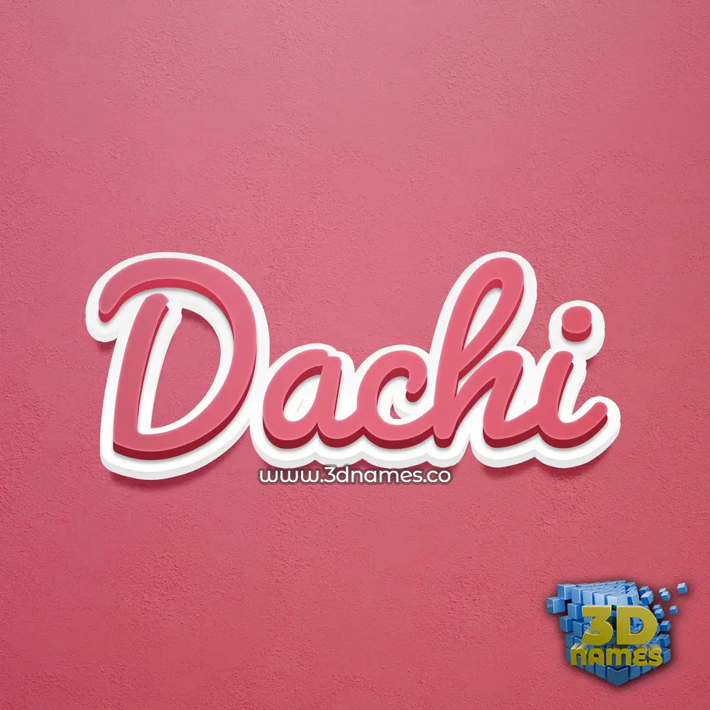 dachi in Red Scribble style - 3D name wallpaper
