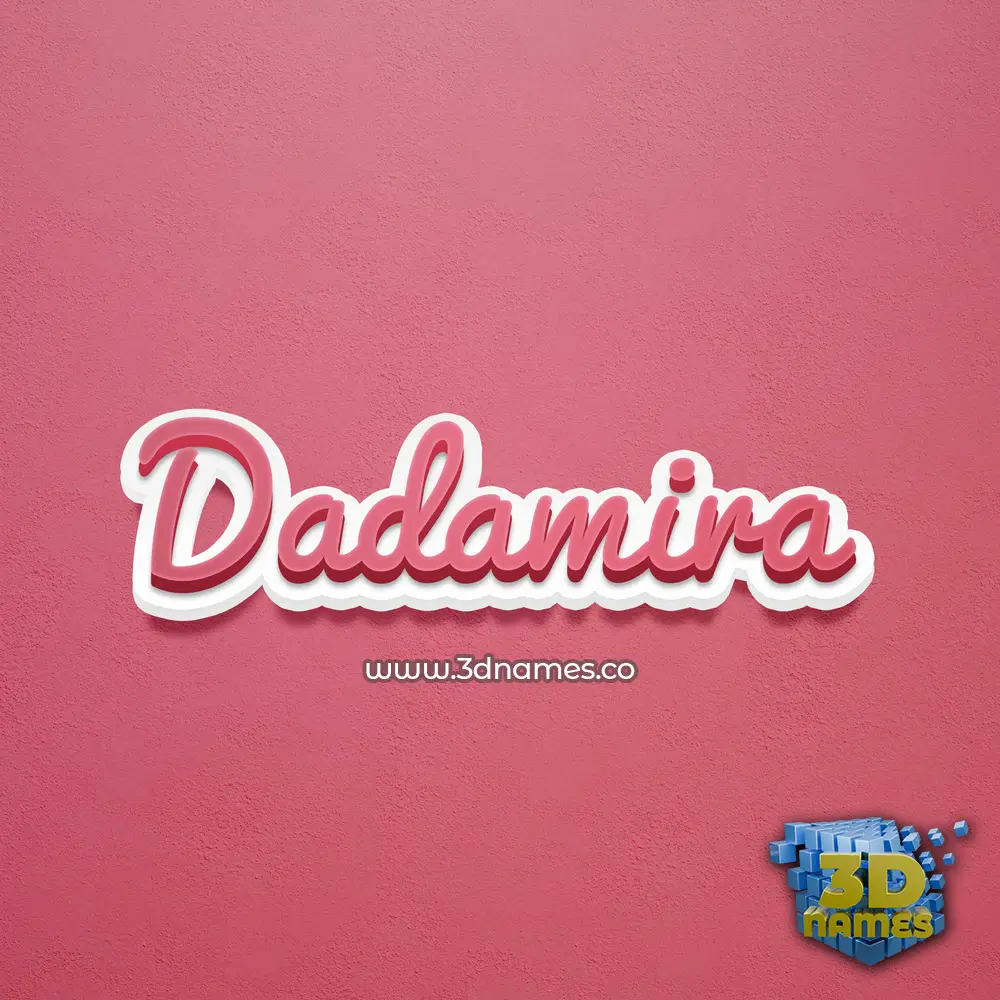 dadamira in Red Scribble style - 3D name wallpaper