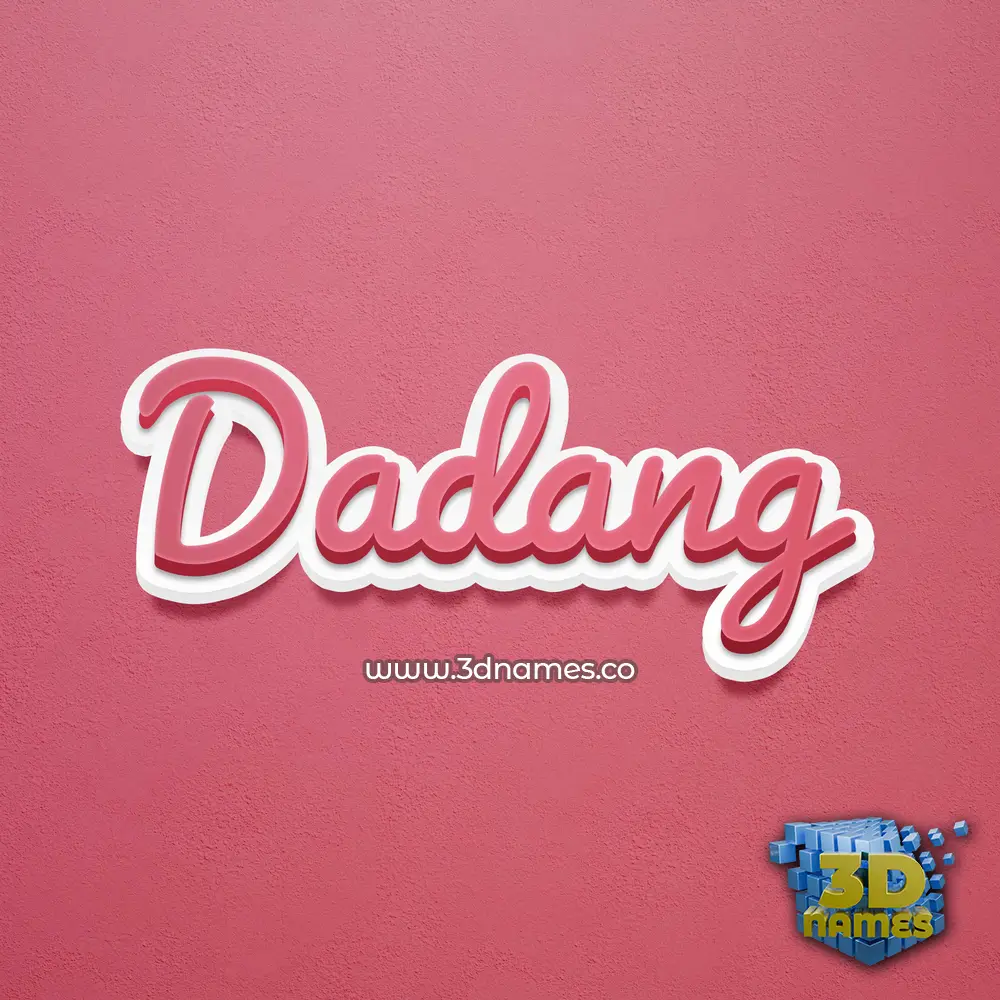 dadang in Red Scribble style - 3D name wallpaper