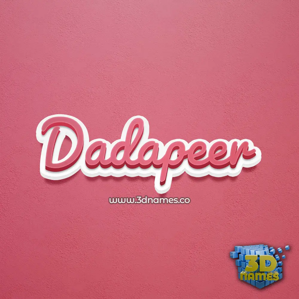 dadapeer in Red Scribble style - 3D name wallpaper