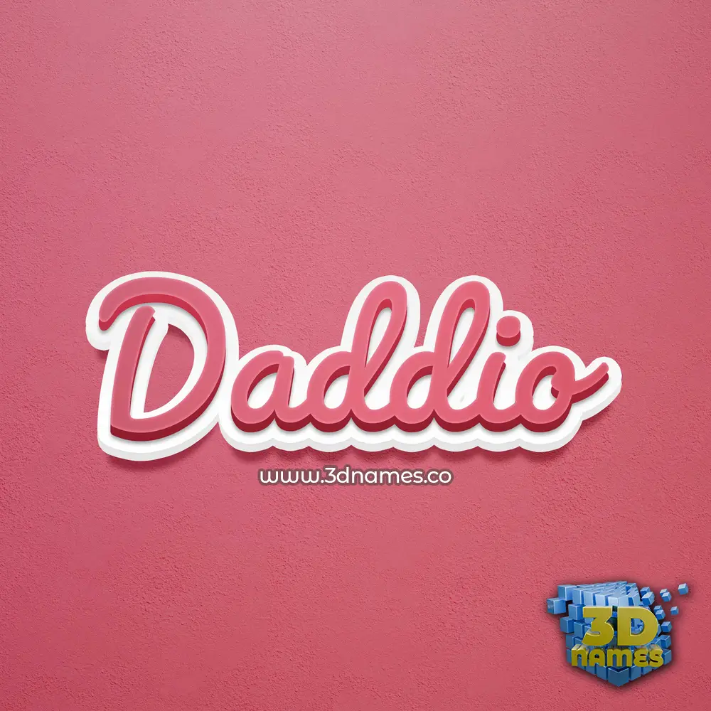 daddio in Red Scribble style - 3D name wallpaper