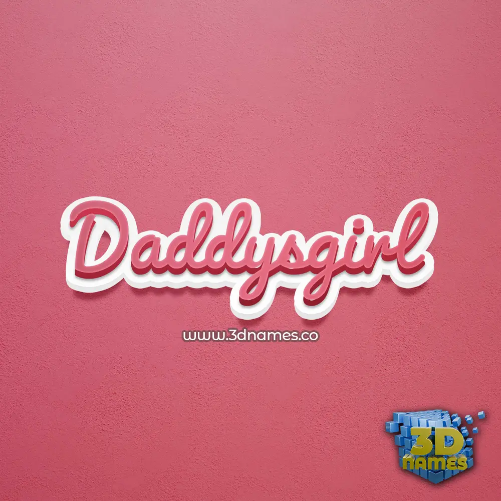 daddysgirl in Red Scribble style - 3D name wallpaper