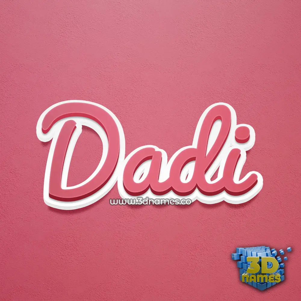 dadi in Red Scribble style - 3D name wallpaper