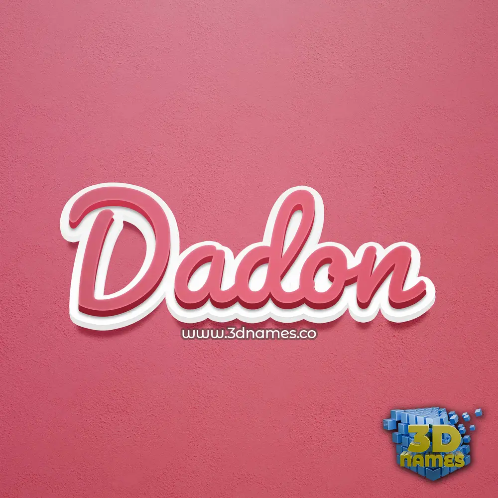 dadon in Red Scribble style - 3D name wallpaper