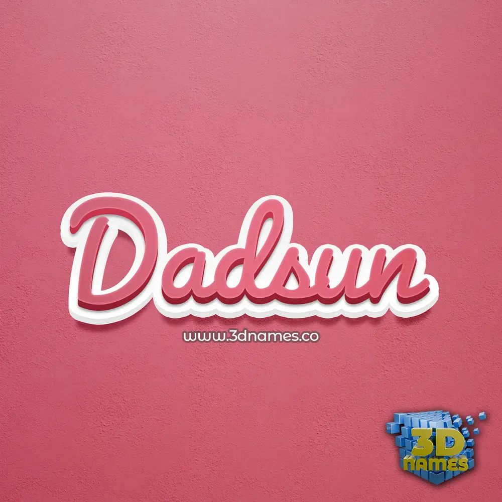 dadsun in Red Scribble style - 3D name wallpaper