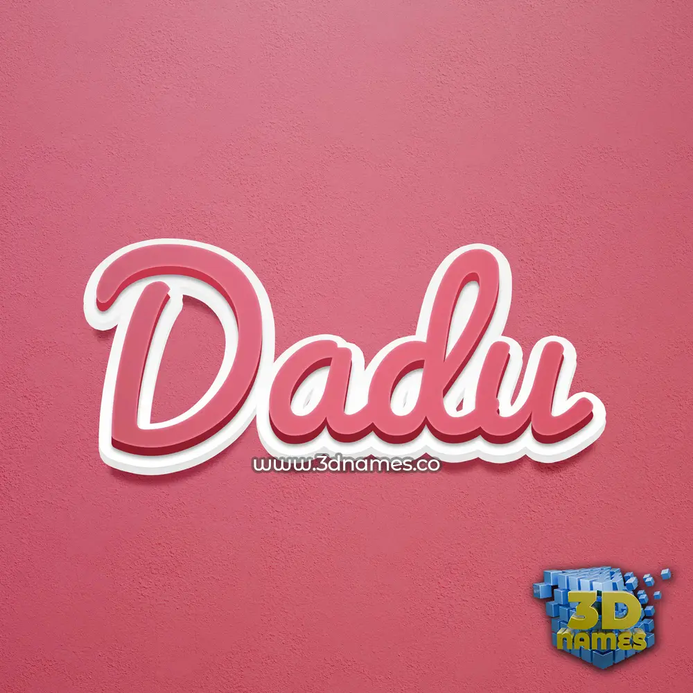 dadu in Red Scribble style - 3D name wallpaper