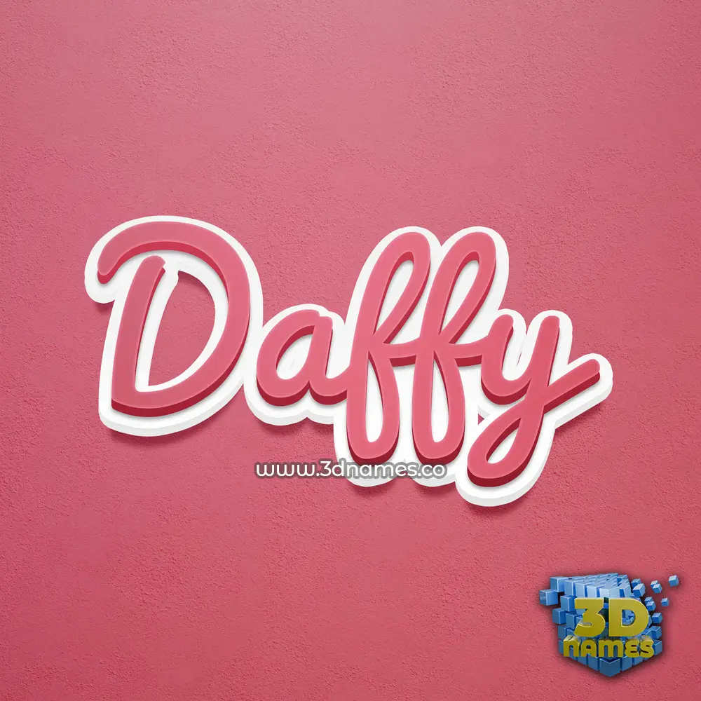 daffy in Red Scribble style - 3D name wallpaper