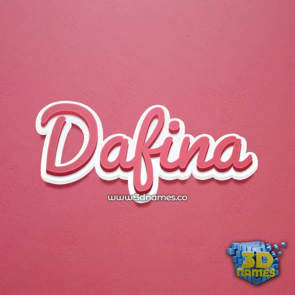 dafina in Red Scribble style - 3D name wallpaper