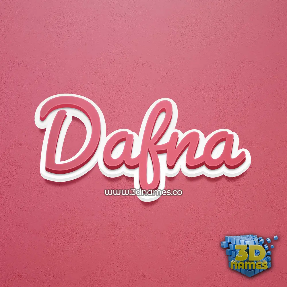 dafna in Red Scribble style - 3D name wallpaper