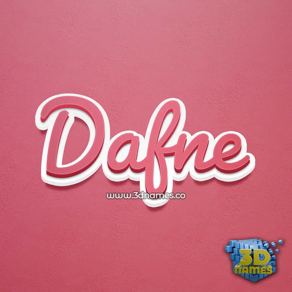 dafne in Red Scribble style - 3D name wallpaper