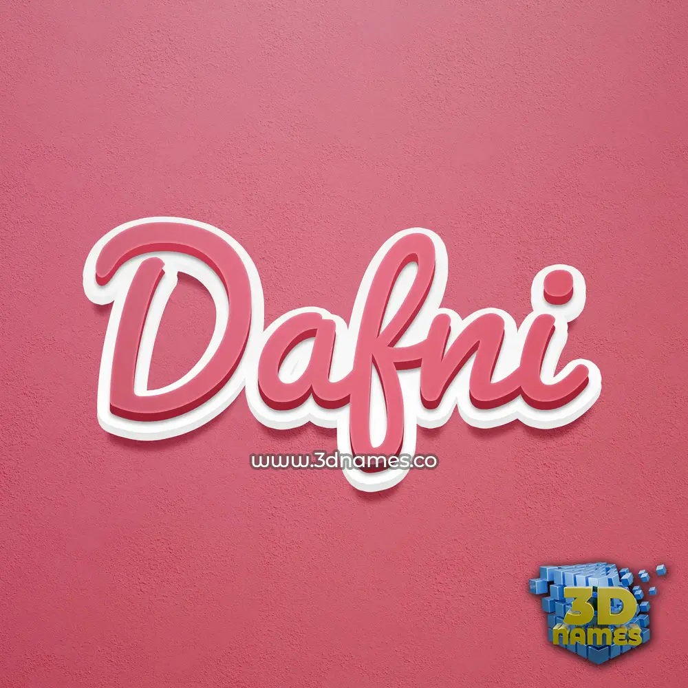 dafni in Red Scribble style - 3D name wallpaper