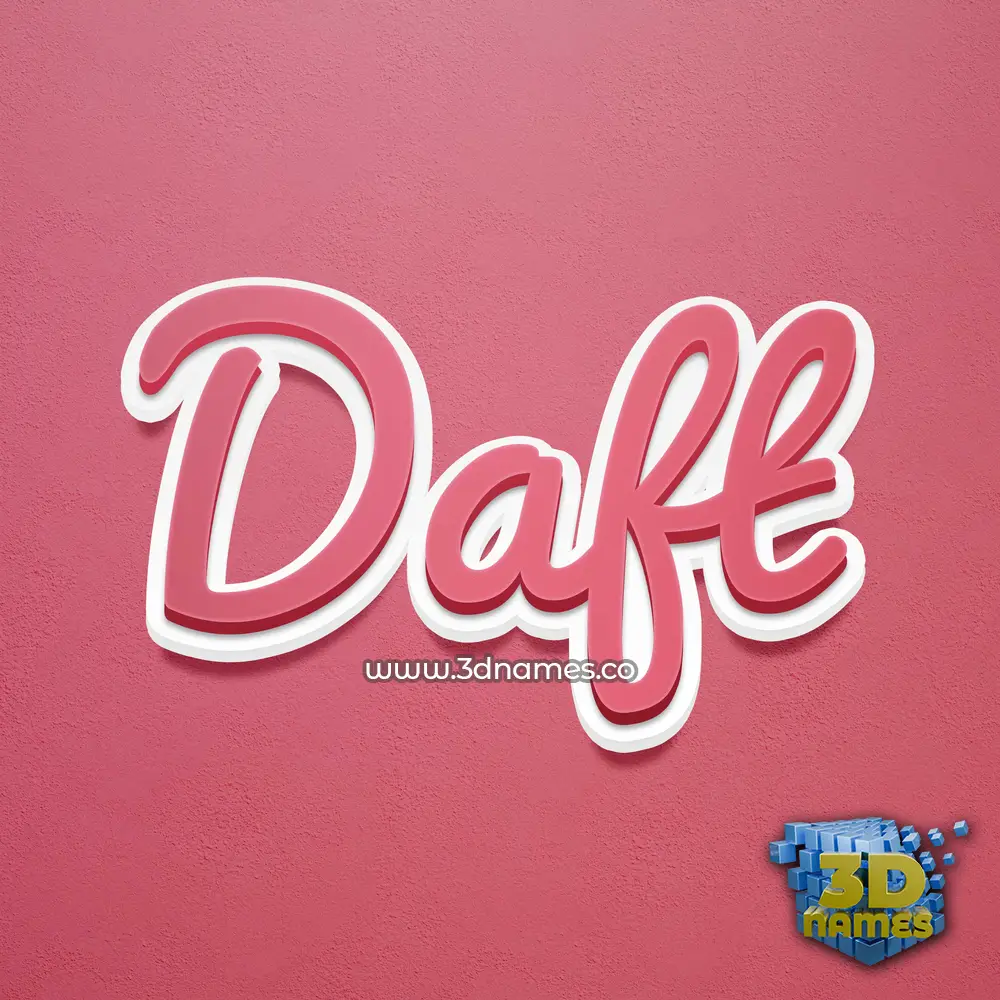 daft in Red Scribble style - 3D name wallpaper