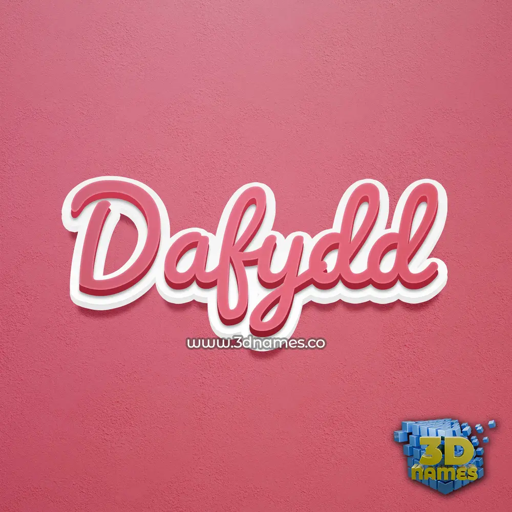 dafydd in Red Scribble style - 3D name wallpaper
