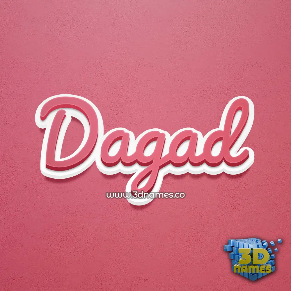 dagad in Red Scribble style - 3D name wallpaper