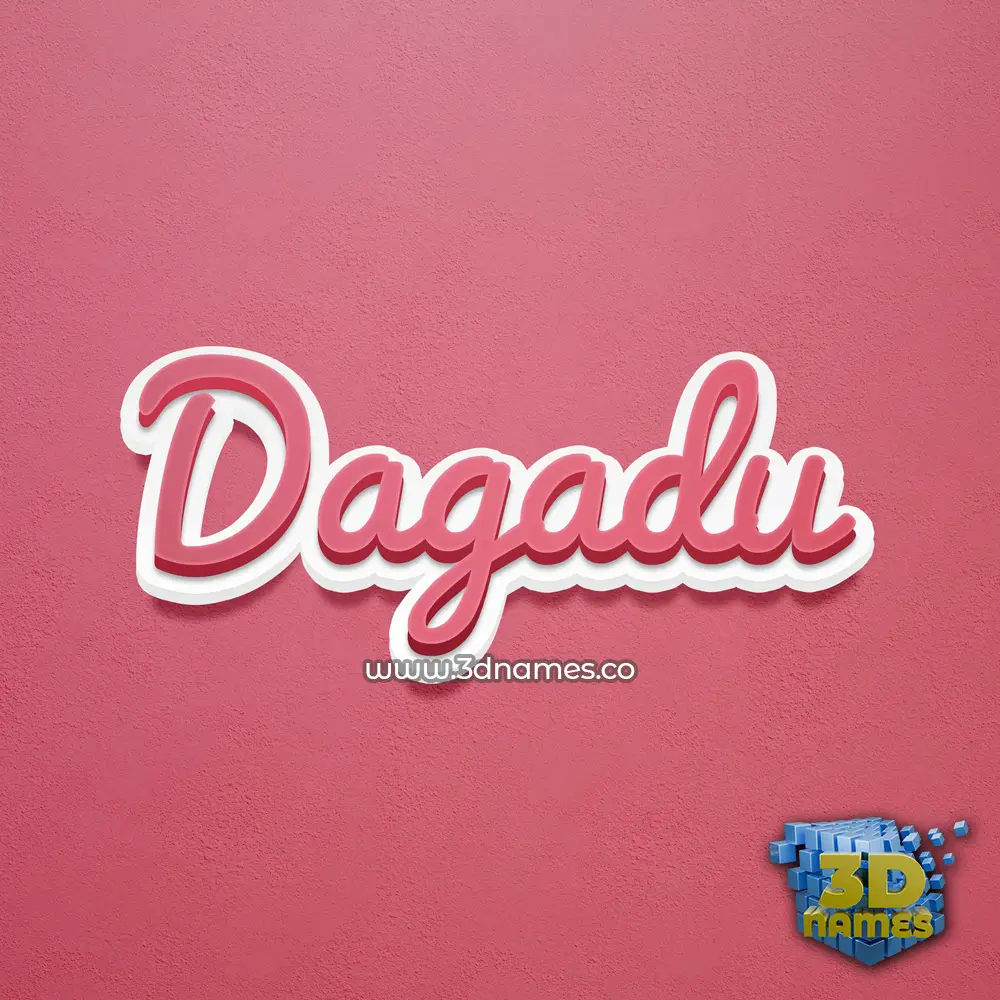 dagadu in Red Scribble style - 3D name wallpaper