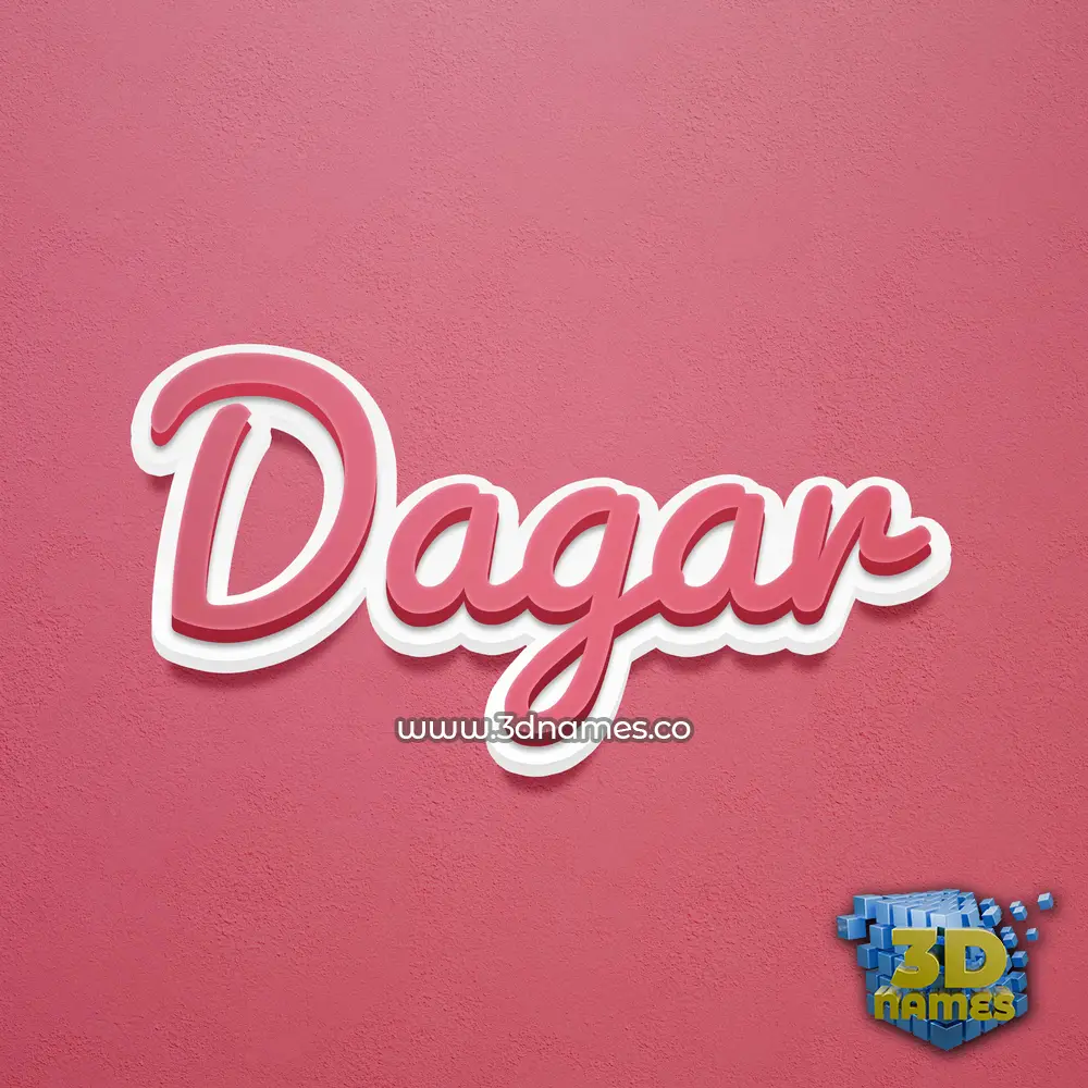 dagar in Red Scribble style - 3D name wallpaper